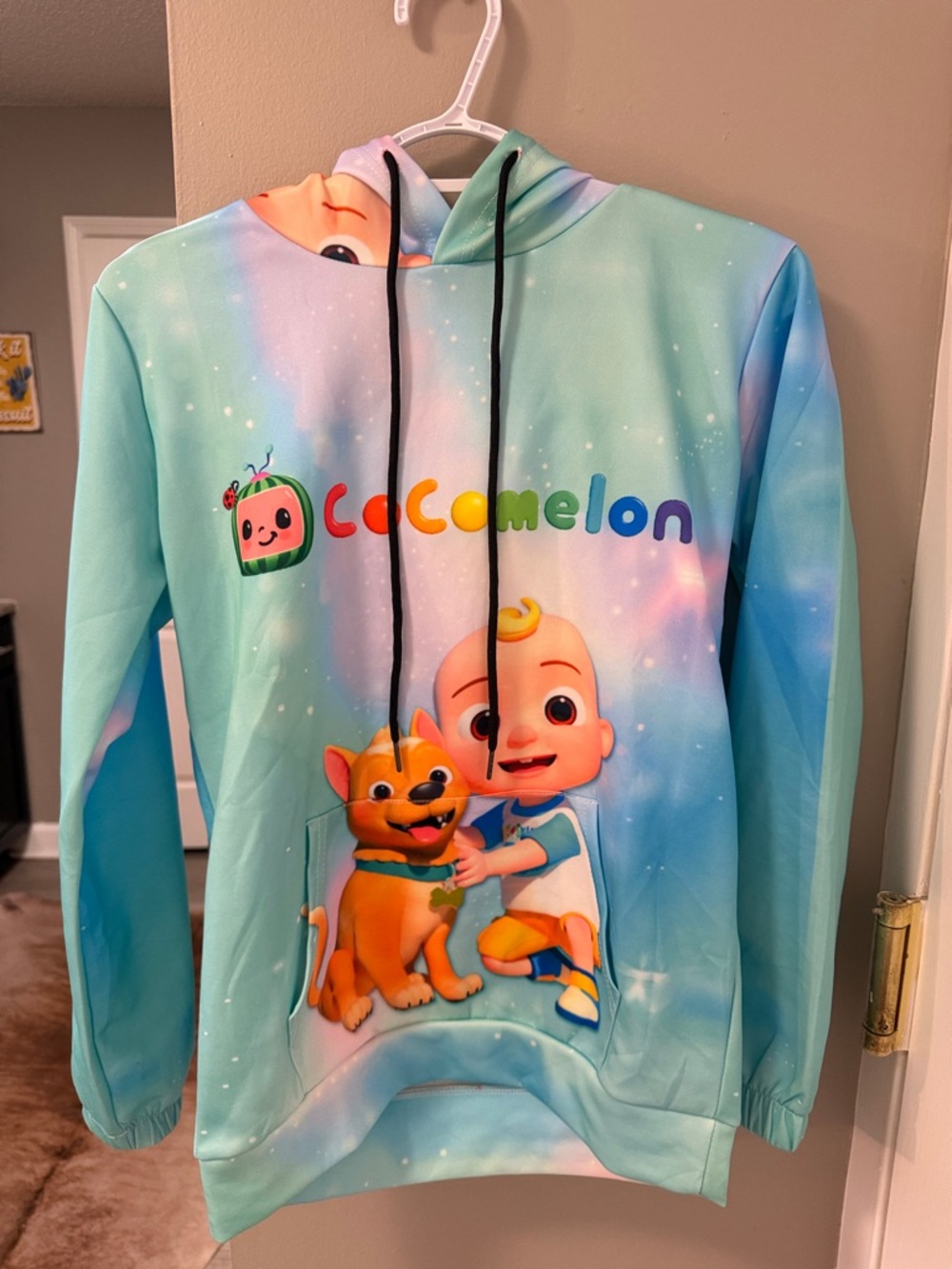 CoComelon JJ & Bingo Pastel Galaxy Hoodie – Size Small